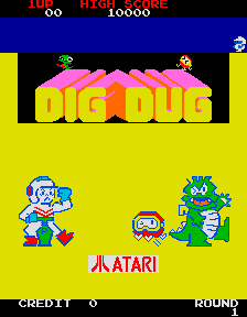 Dig Dug (Atari, rev 2) Title Screen